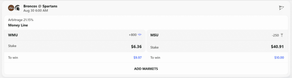 outlier bet arbitrage