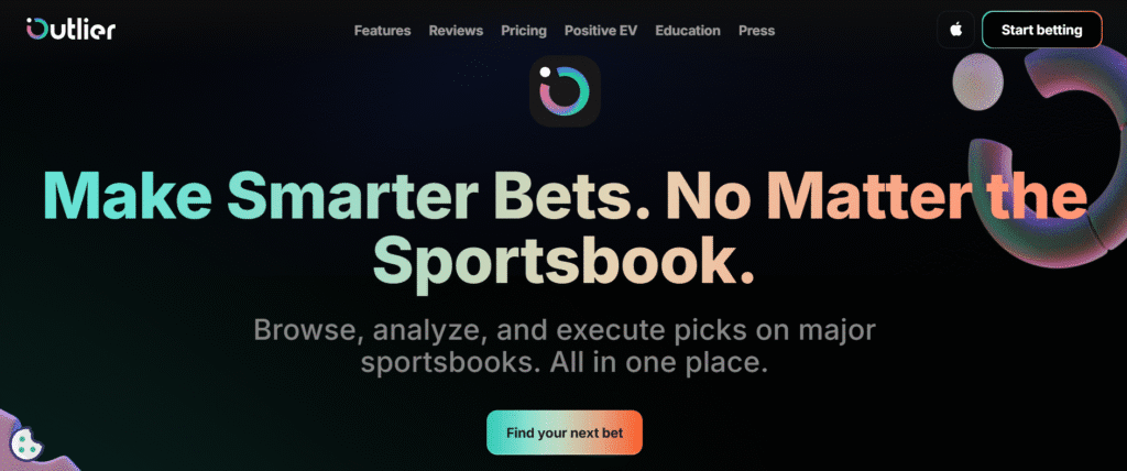 outlier bet homepage review